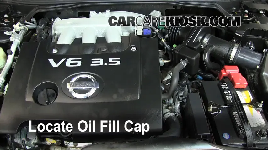2006 Nissan Altima SE 3.5L V6 Aceite Agregar aceite